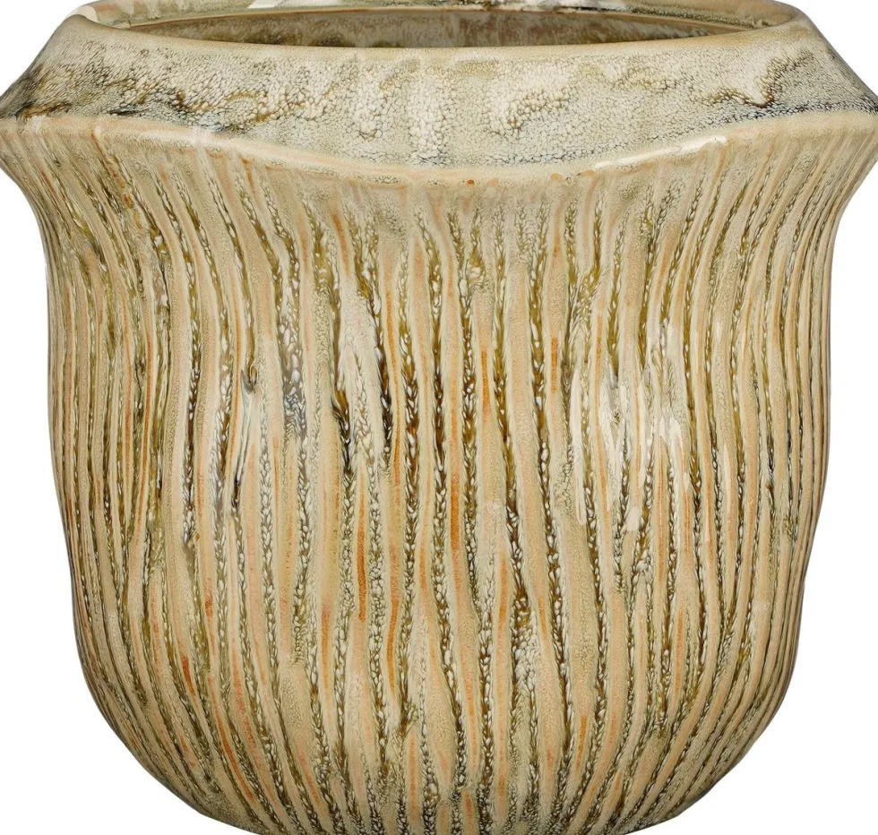 Mica Decorations bloempot Catona beige D 22 H 19 cm