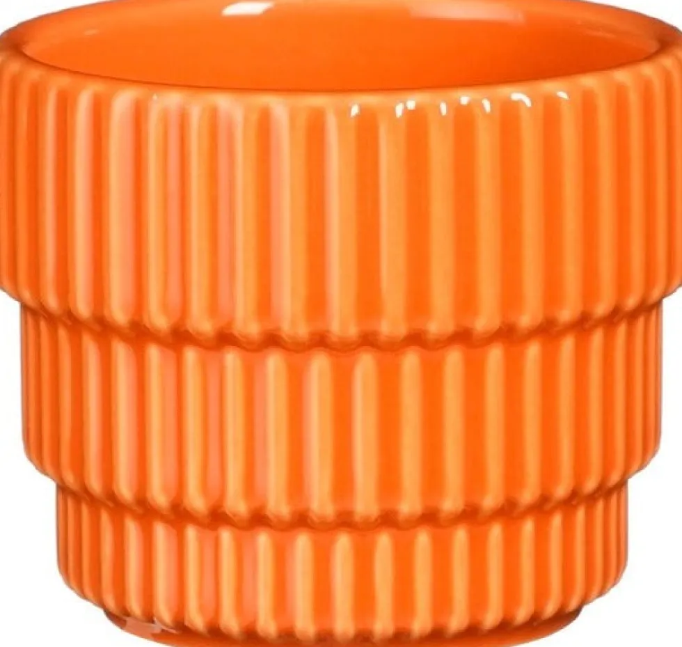 Mica Decorations bloempot Cella oranje D 7,5 H 6 cm