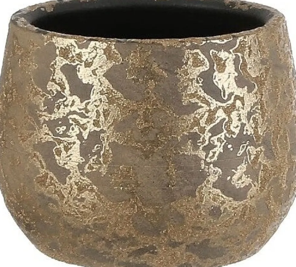 Mica Decorations bloempot Clemente goud D 16,5 H 13 cm