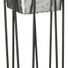 Mica Decorations bloempot Clara zilver / zwart 27 x 27 x 61 cm