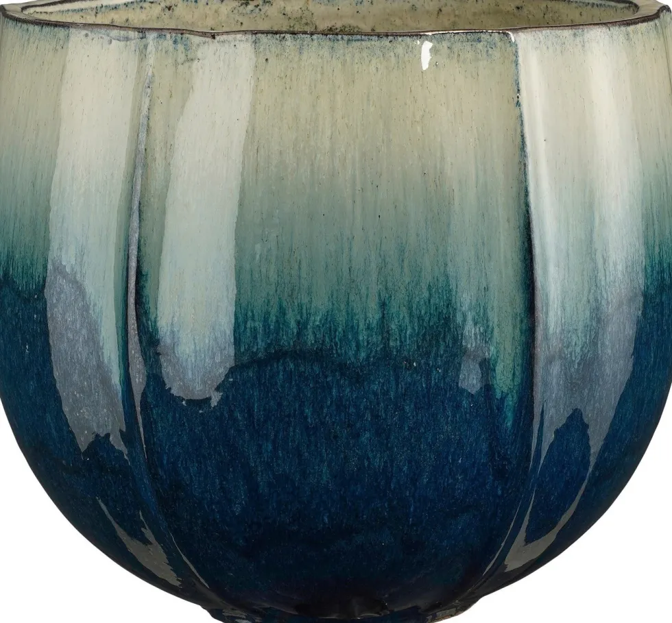 Mica Decorations bloempot Corsica kleurverloop blauw D 47 H 41 cm