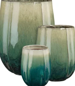 Mica Decorations bloempot Corsica kleurverloop groen D 44 H 55 cm