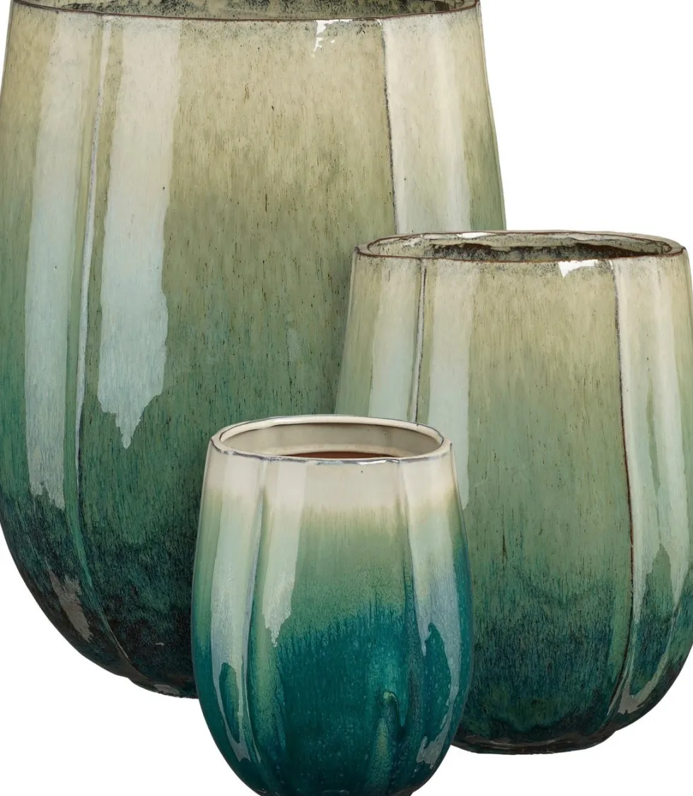 Mica Decorations bloempot Corsica kleurverloop groen D 44 H 55 cm