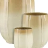Mica Decorations bloempot Corsica kleurverloop crème D 44 H 55 cm