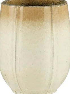Mica Decorations bloempot Corsica kleurverloop crème D 44 H 55 cm