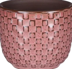 Mica Decorations bloempot Daan roze D 7,5 H 6,5 cm