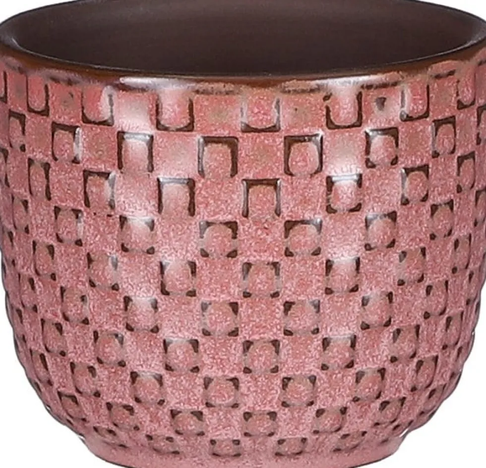 Mica Decorations bloempot Daan roze D 7,5 H 6,5 cm