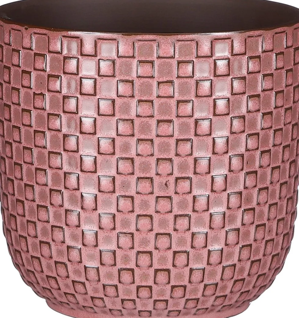 Mica Decorations bloempot Daan roze D 13,5 H 13 cm
