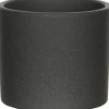 Mica Decorations bloempot Era donker grijs D 13,5 H 12,5 cm
