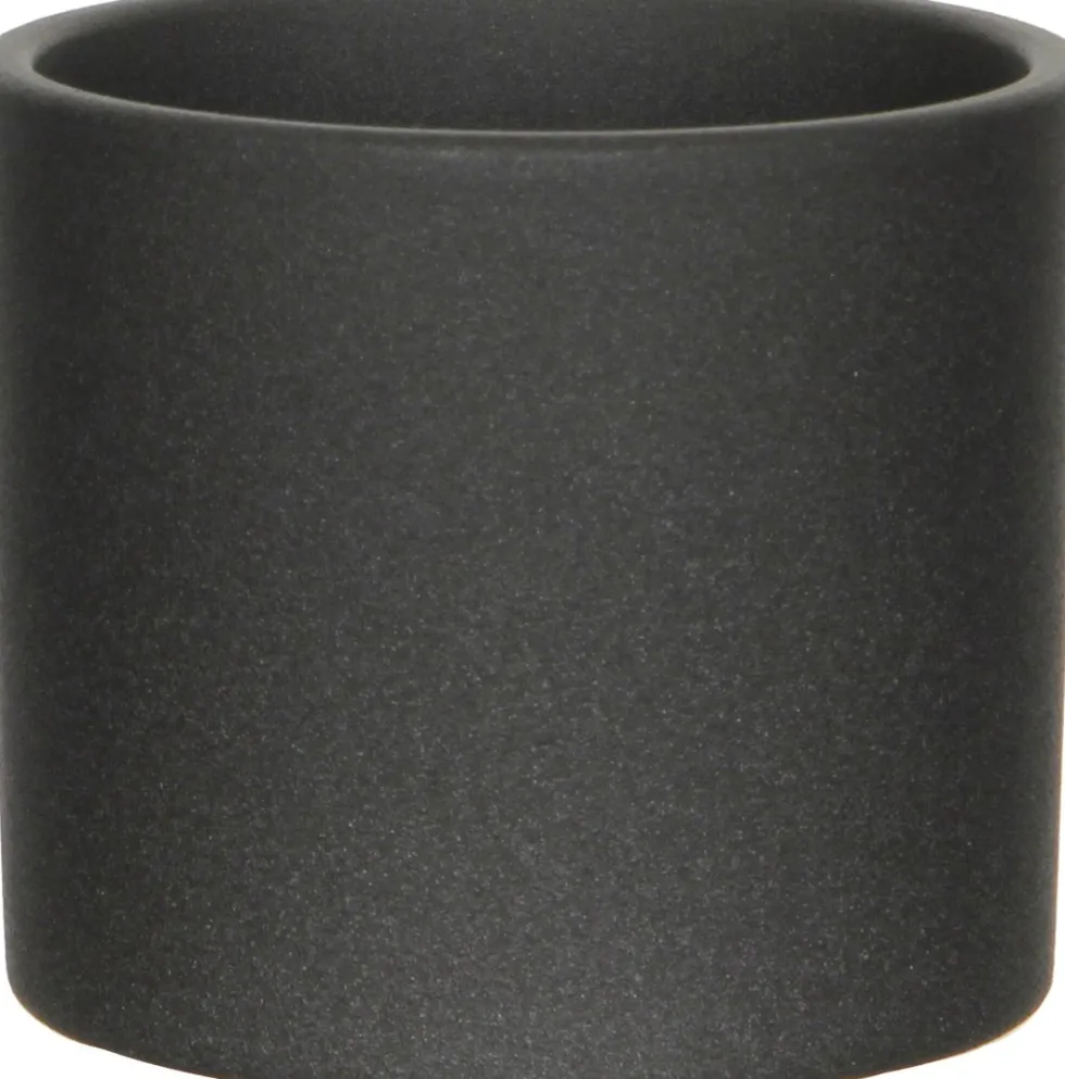 Mica Decorations bloempot Era donker grijs D 13,5 H 12,5 cm