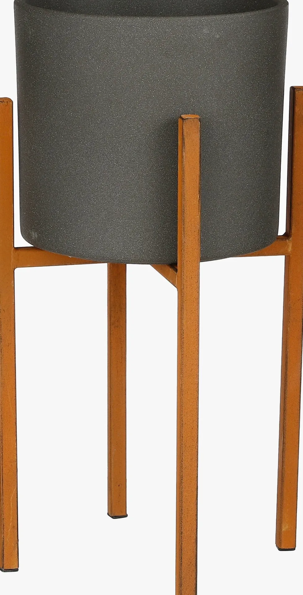Mica Decorations bloempot Era mat donkergrijs D 28 H 26 cm