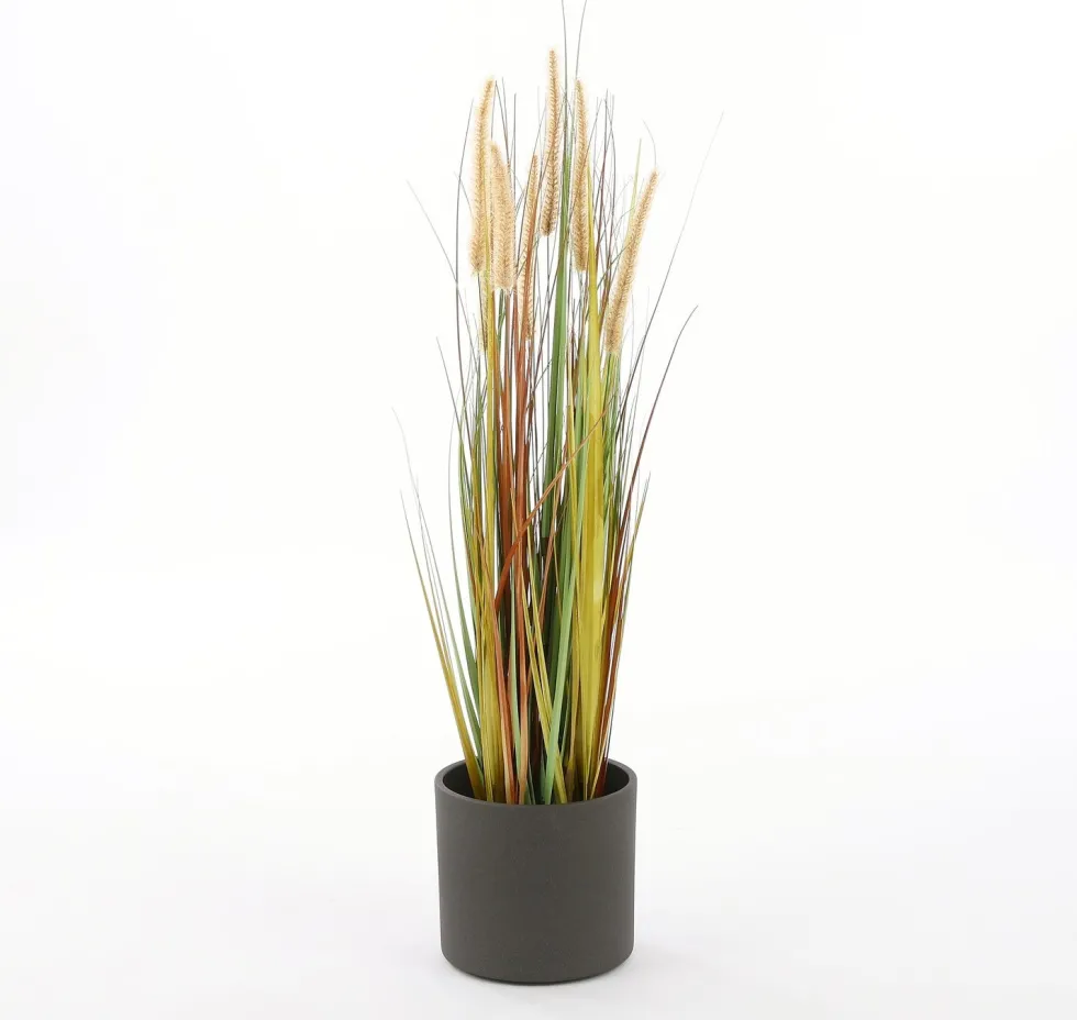 Mica Decorations bloempot Era mat donkergrijs D 28 H 26 cm
