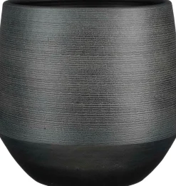 Mica Decorations bloempot Evora zwart D 37 H 34 cm