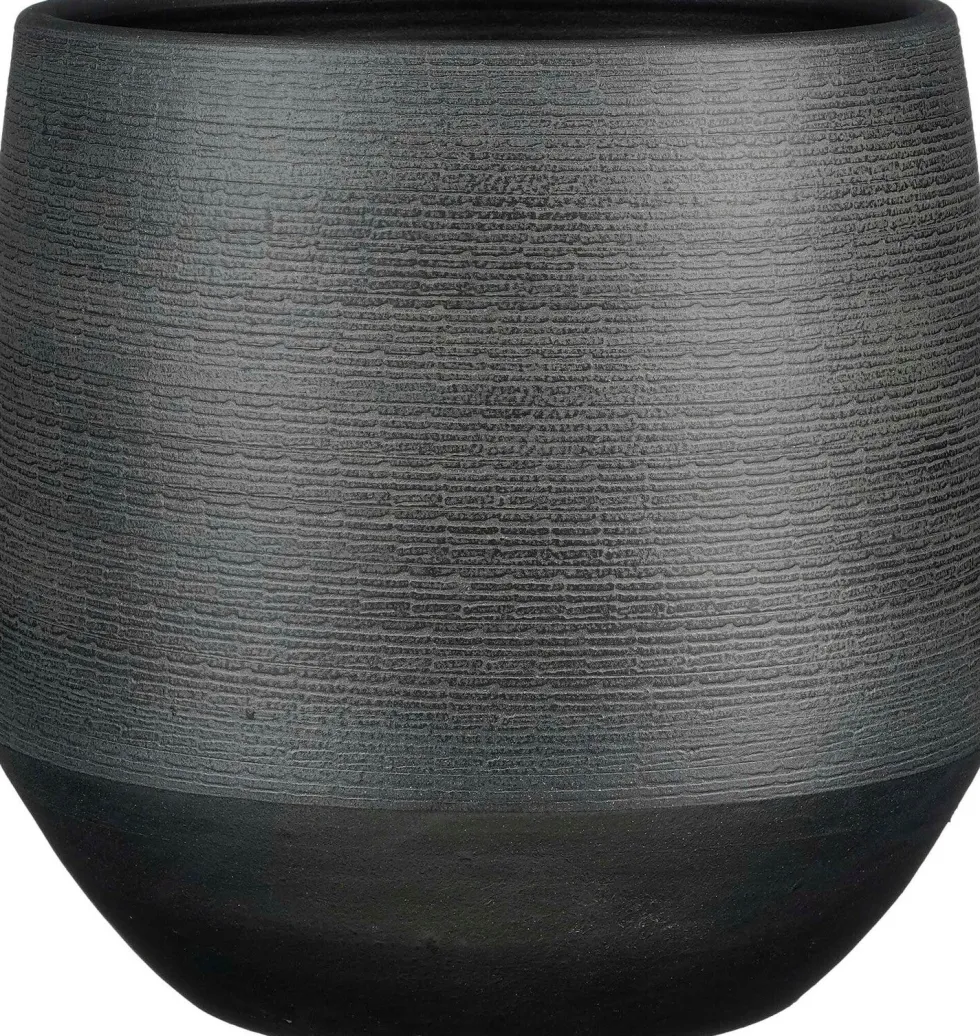Mica Decorations bloempot Evora zwart D 37 H 34 cm