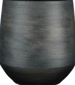 Mica Decorations bloempot Evora zwart D 40 H 39 cm