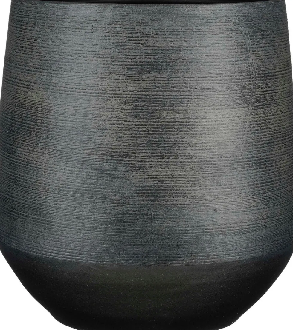Mica Decorations bloempot Evora zwart D 40 H 39 cm