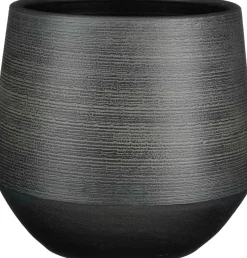 Mica Decorations bloempot Evora zwart D 30 H 28 cm
