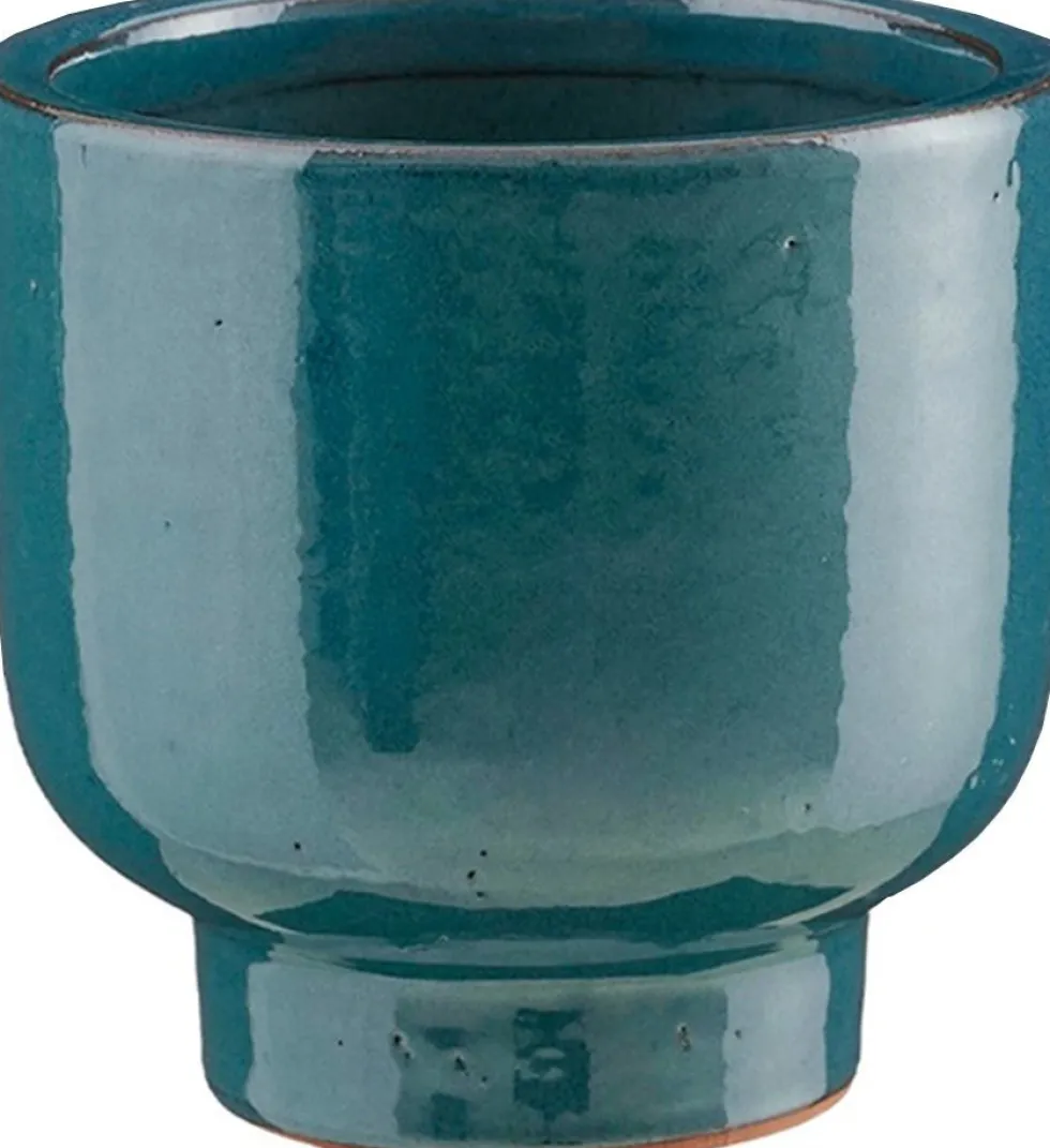 Mica Decorations bloempot Girona blauw D 36 H 35,5 cm