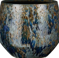 Mica Decorations bloempot Harris blauw D 29 H 26 cm