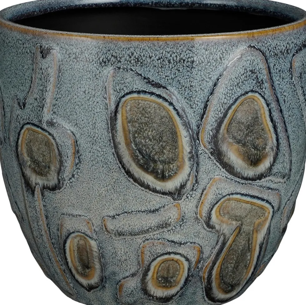 Mica Decorations bloempot Helma blauw D 20 H 18 cm