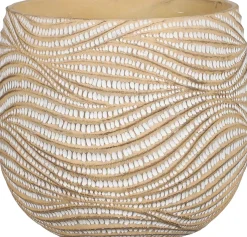 Mica Decorations bloempot Hendrick crème D 17 H 14 cm