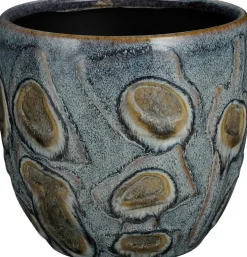 Mica Decorations bloempot Helma blauw D 15 H 14 cm