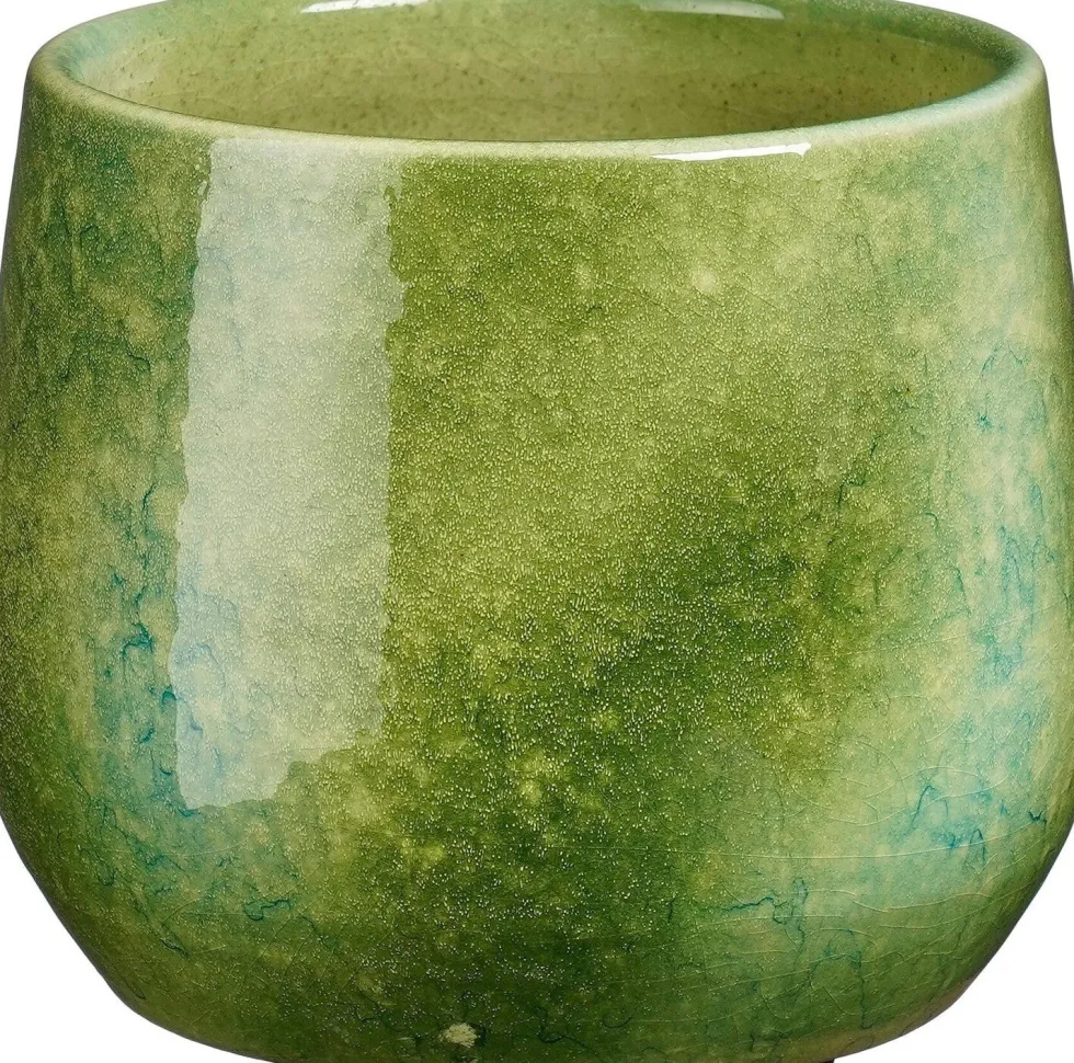 Mica Decorations bloempot Hugo groen D 17 H 15 cm