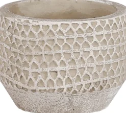 Mica Decorations bloempot Jack beige D 8 H 6 cm