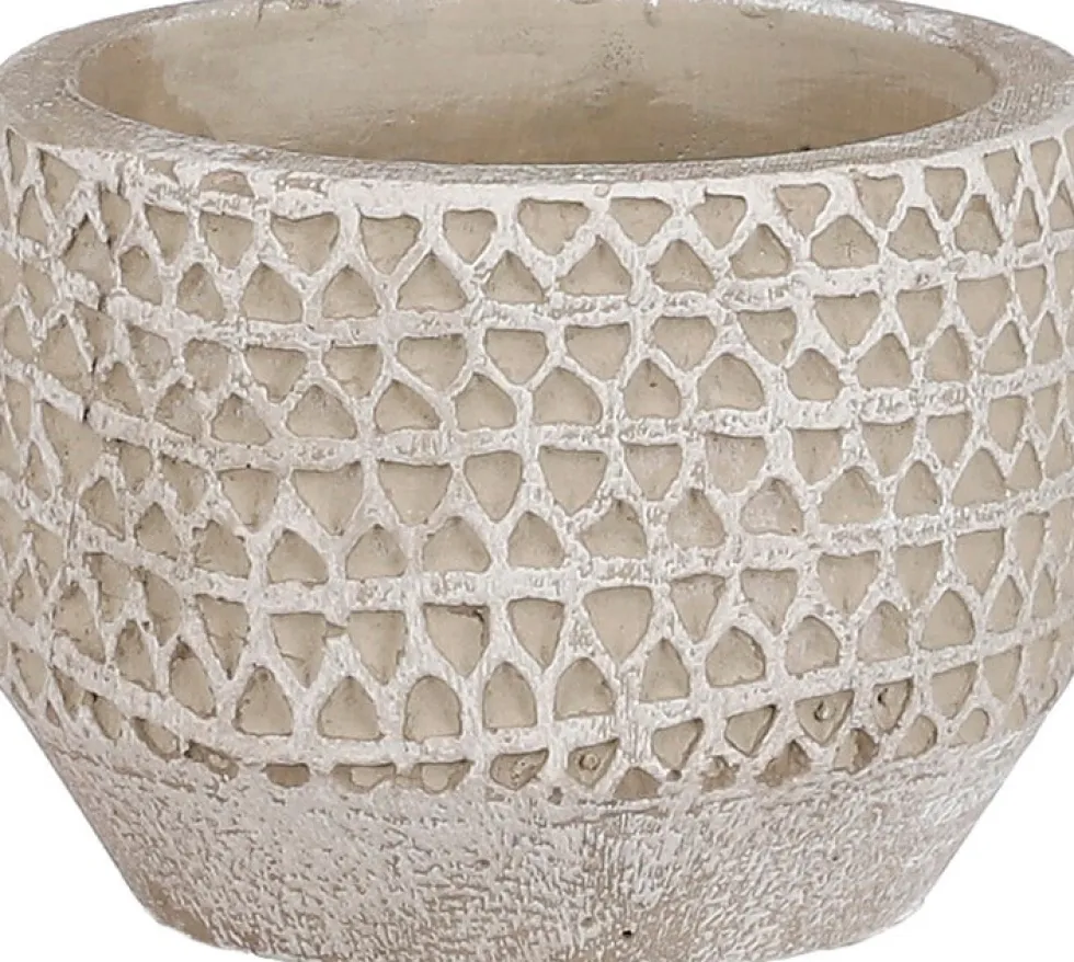 Mica Decorations bloempot Jack beige D 8 H 6 cm