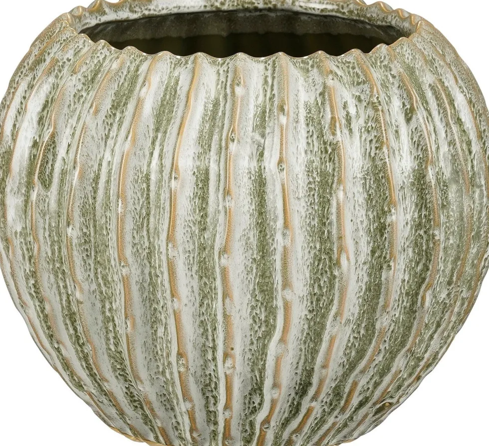 Mica Decorations bloempot Jovi groen D 26 H 20 cm