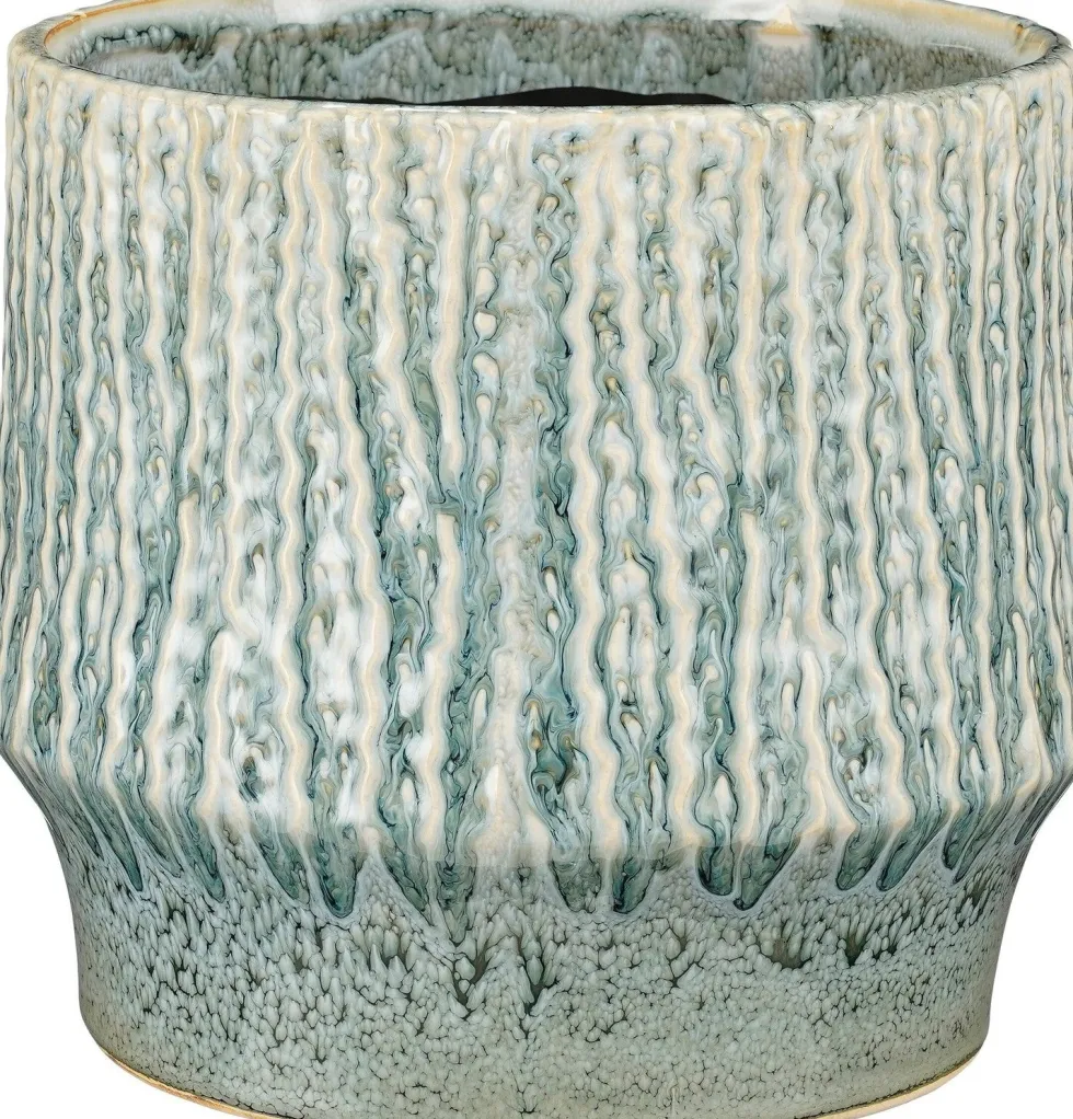 Mica Decorations bloempot Lanny blauw D 21 H 18,5 cm