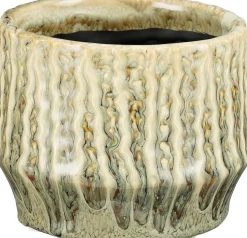 Mica Decorations bloempot Lanny groen D 11 H 8,5 cm