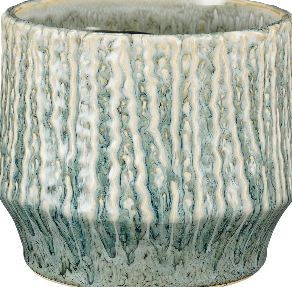 Mica Decorations bloempot Lanny blauw D 15,5 H 13 cm