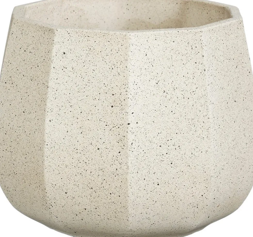 Mica Decorations bloempot Lennart crème D 16 H 13 cm