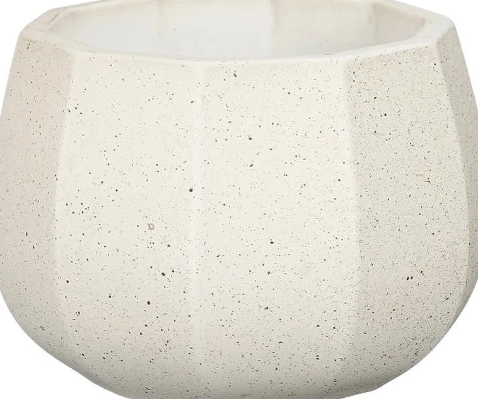 Mica Decorations bloempot Lennart crème D 12 H 9 cm