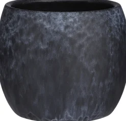 Mica Decorations bloempot Lester zwart D 16 H 14 cm