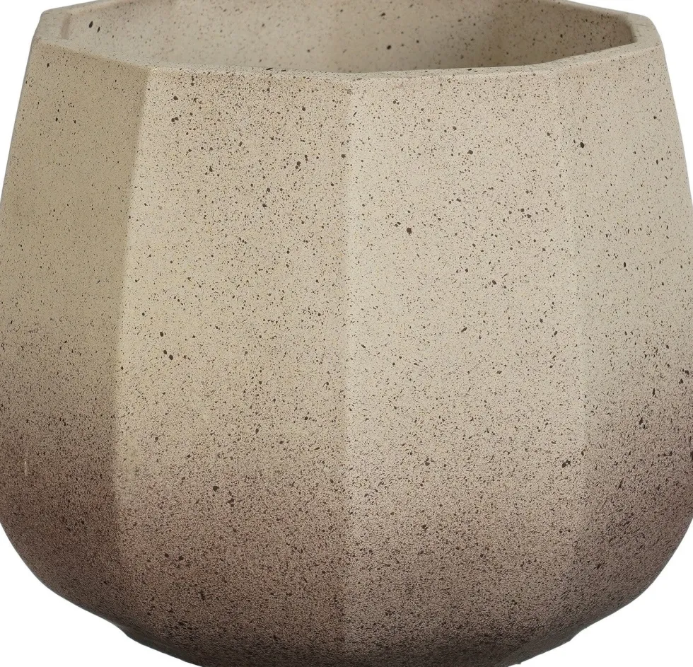 Mica Decorations bloempot Lennart taupe D 20,5 H 16,5 cm