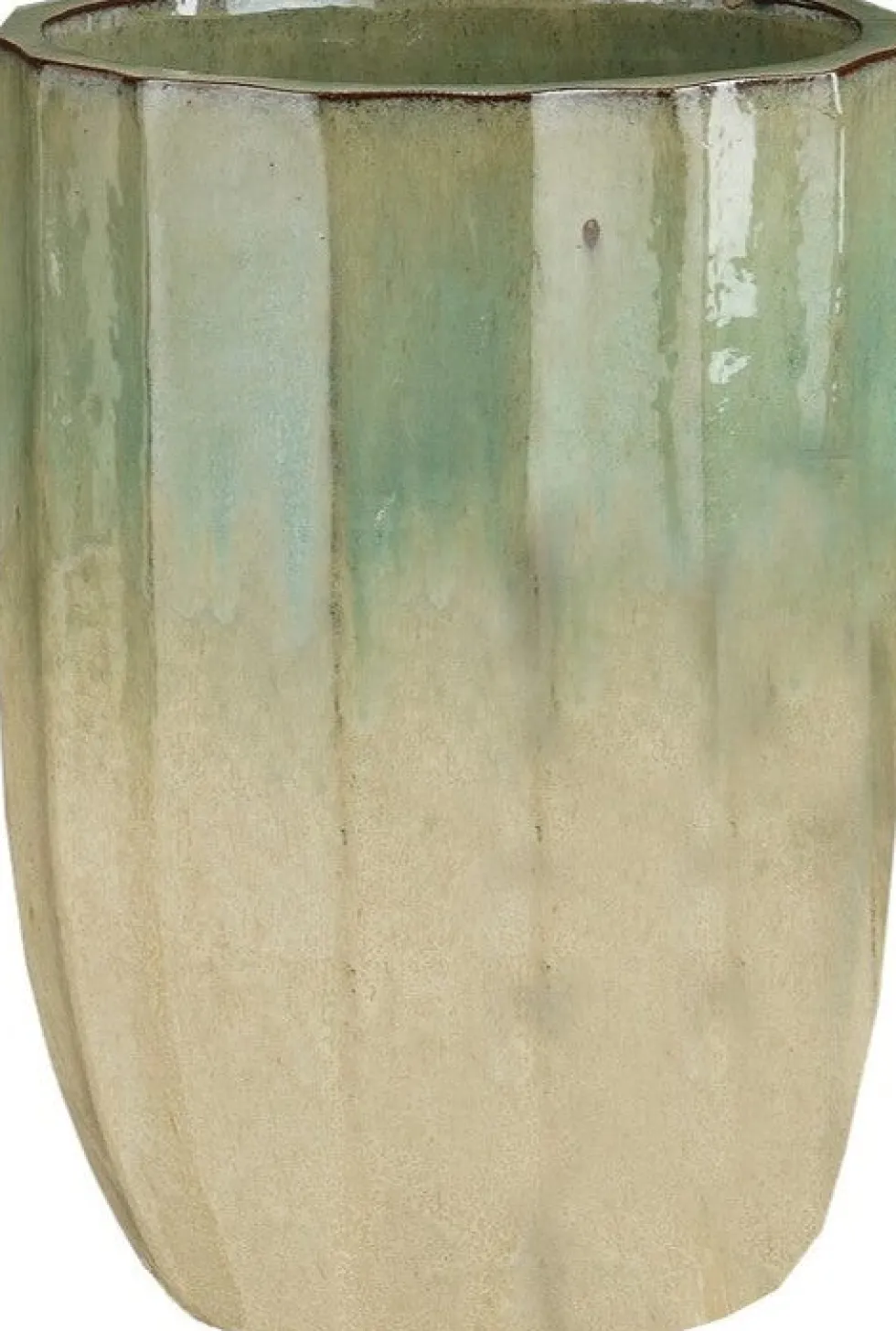 Mica Decorations bloempot Levante kleurverloop groen D 36,5 H 50,5 cm