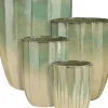 Mica Decorations bloempot Levante kleurverloop groen D 30 H 39 cm