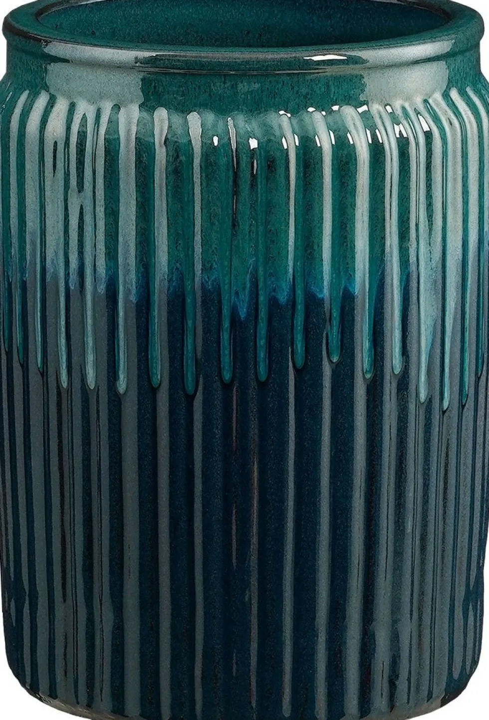 Mica Decorations bloempot Lugano blauw D 39,5 H 55 cm