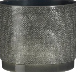 Mica Decorations bloempot Maxim antraciet D 17 H 15 cm
