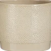 Mica Decorations bloempot Maxim beige D 11,5 H 10,5 cm