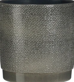Mica Decorations bloempot Maxim antraciet D 13 H 13,5 cm