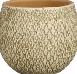 Mica Decorations bloempot Madeira crème D 18 H 18 cm