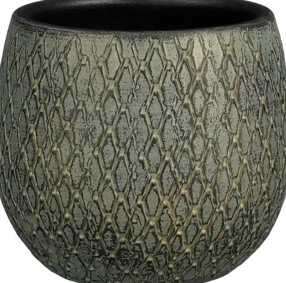Mica Decorations bloempot Madeira groen D 16 H 16 cm