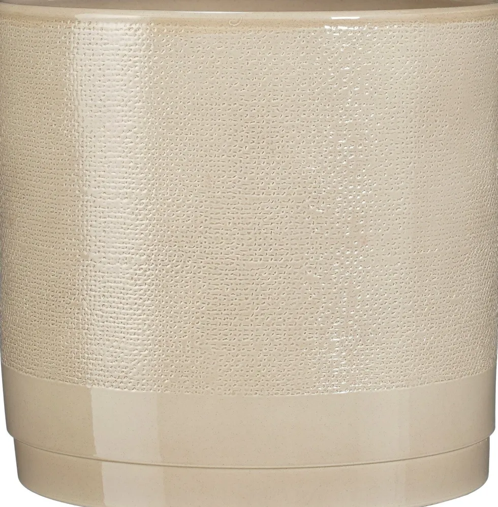 Mica Decorations bloempot Maxim beige D 27 H 25,5 cm