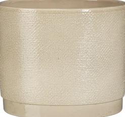 Mica Decorations bloempot Maxim beige D 17 H 15 cm