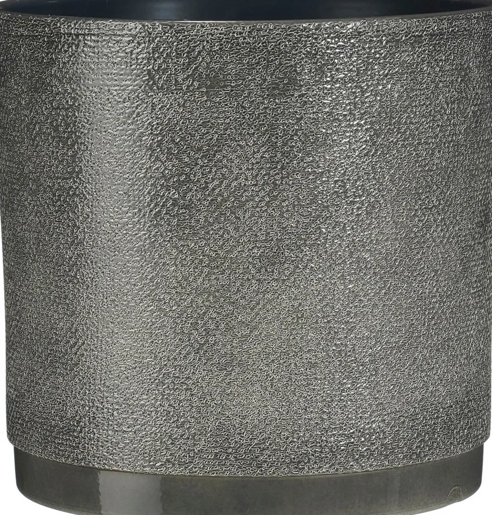 Mica Decorations bloempot Maxim antraciet D 21,5 H 20 cm