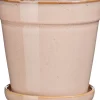Mica Decorations bloempot met schotel Clint roze D 20 H 20 cm