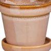 Mica Decorations bloempot met schotel Clint roze D 7,5 H 7,5 cm